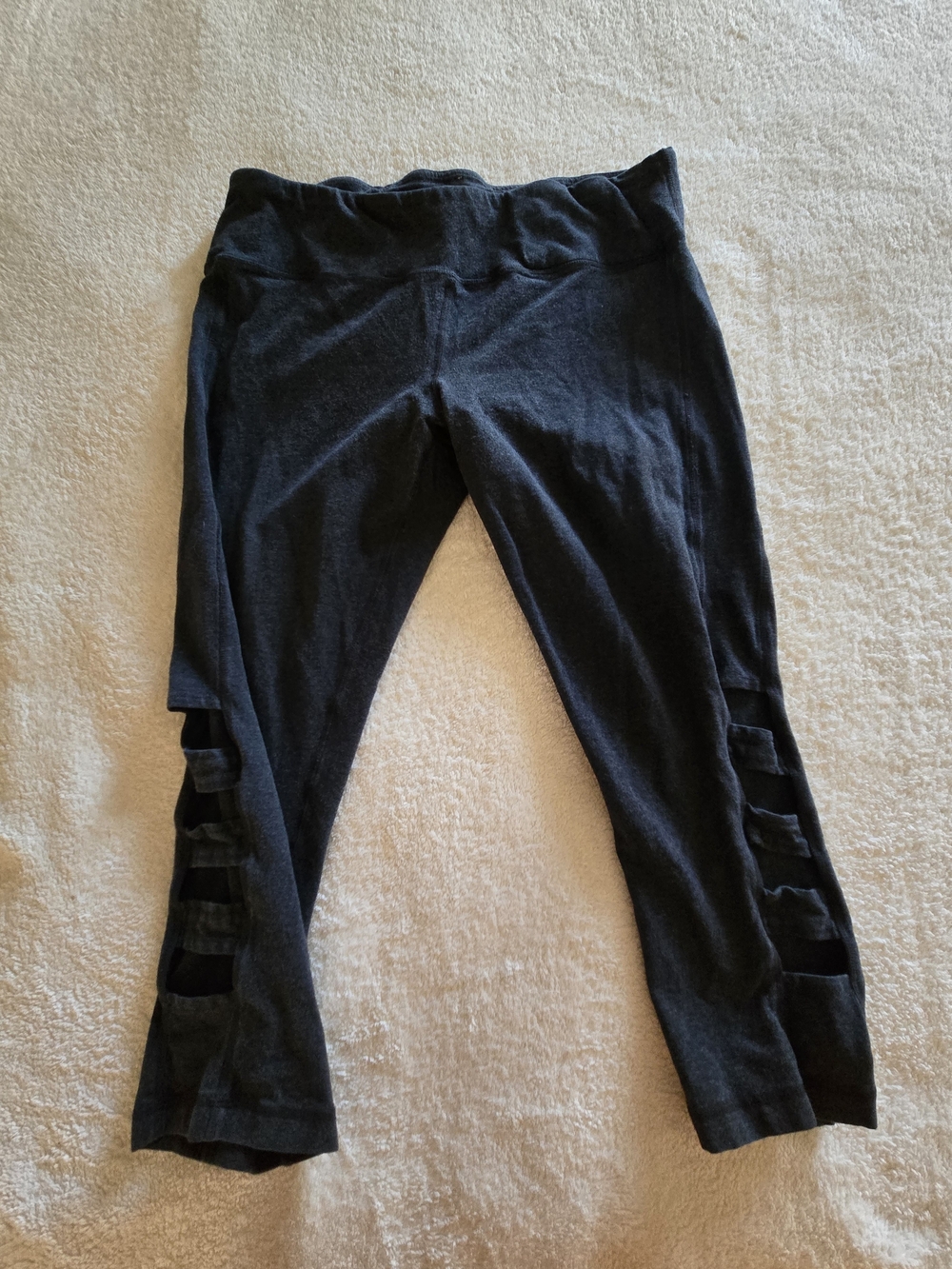 Velocity Charcoal Leggings with Ladder Cutouts - Women's XL - Picture 3 of 5